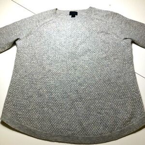 JCrew Collection Italian Cashmere grey long sleeved crew neck sweater